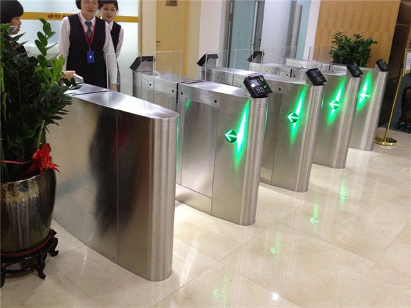 Optical Glass Sliding Half Height Turnstile Controlled Access Turnstiles