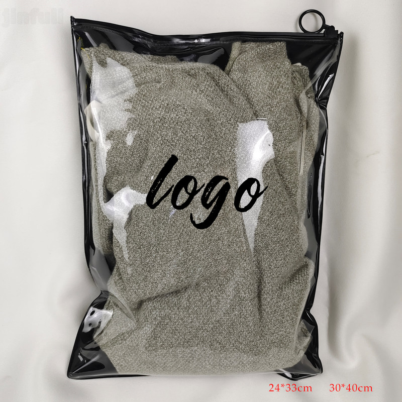 Customized PVC Plastic Zipper Bag Waterproof Degradable Pouch
