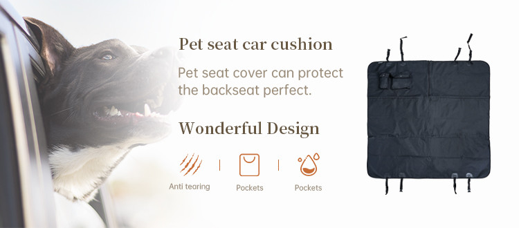Cheap 600d Oxford Dog Car Seat Cover For Back Seat 100% Scratchproof Pet Car Seat Cover With Nonslip Botton