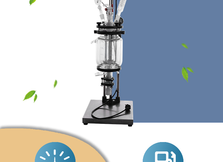 S212 2l Laboratory Double Layer Jacketed Glass Reactor