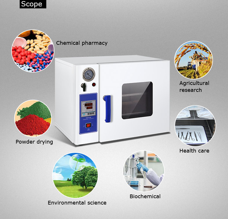 Industrial DZF Powder Vacuum Drying Oven Lab Vacuum Drying Equipment 500MM