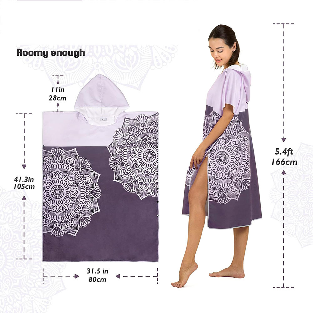 Summer Hot Selling Multifonctions Magic Microfiber Swimming Poncho Beach Towel For Kids