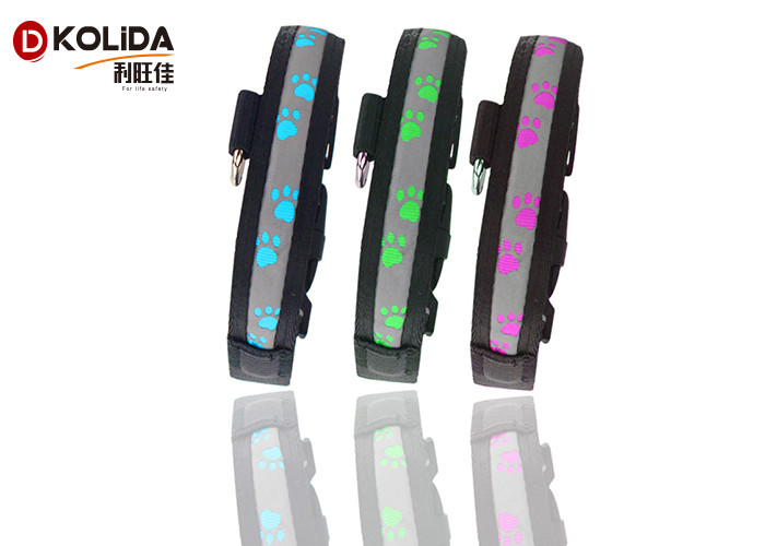Light Up LED Dog Collar Night Safety Bright Flashing For Doggie In Night