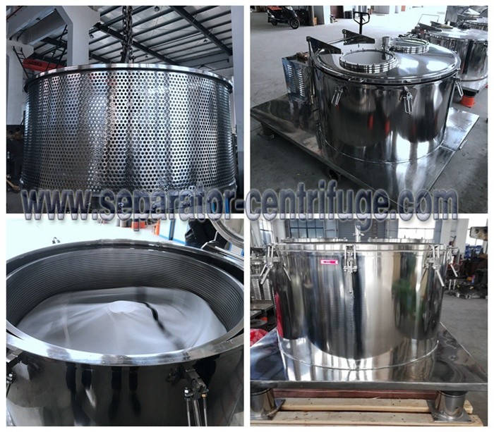 CE Vertical Basket Centrifuge Herb Oil Extraction fom Ethanol Canna-bis
