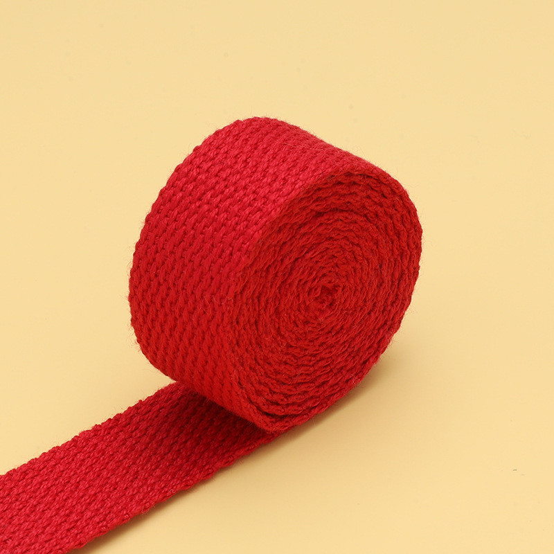20mm-50mm Thickened Polyester Cotton Webbing School Bag Backpack Handbag Canvas Strap Solid Color Plain Weave Strap