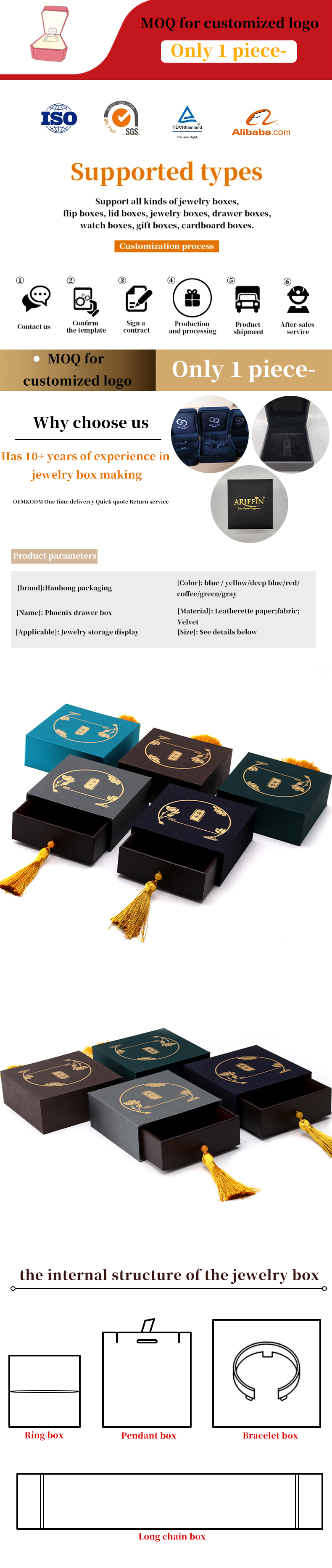 Chinese Style Exquisite Luxury Jewelry Packaging Box With Tassel Decor