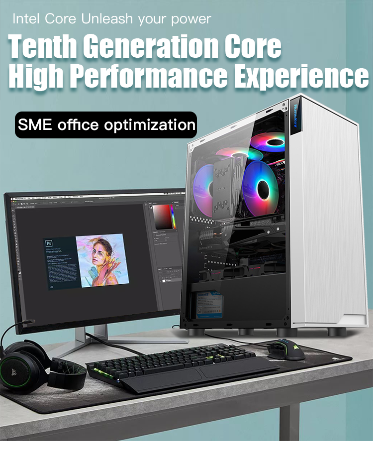 i3 10100 CPU Gaming Computer PC Intel UHD 630 Graphic card B460 Motherboard