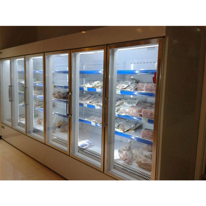 380V 1600L Multideck Glass Beverage Cooler For Supermarket