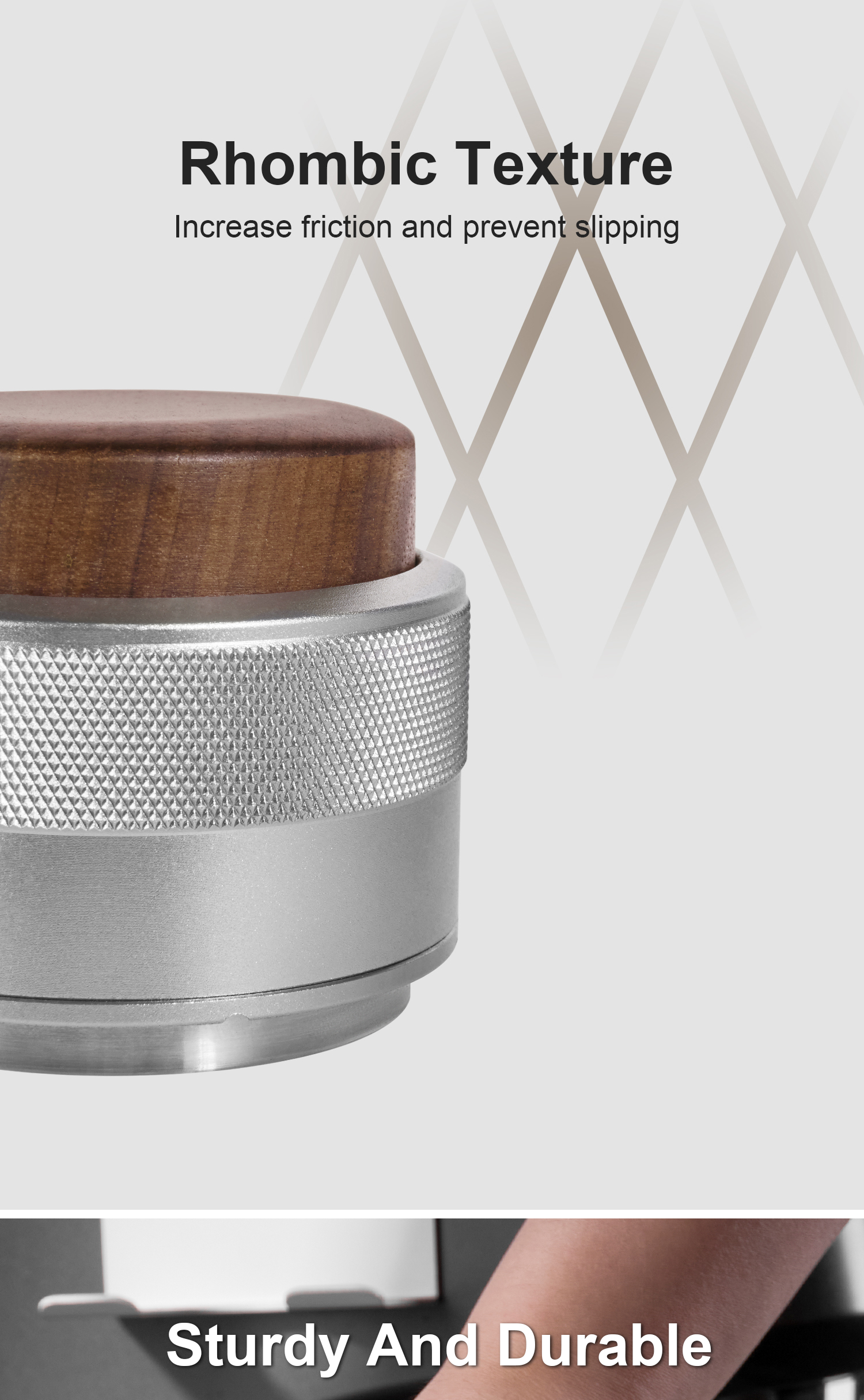 Wooden Lid 304 Stainless Steel Tamper Coffee Leveler for 51mm 53mm 58mm Espresso Coffee