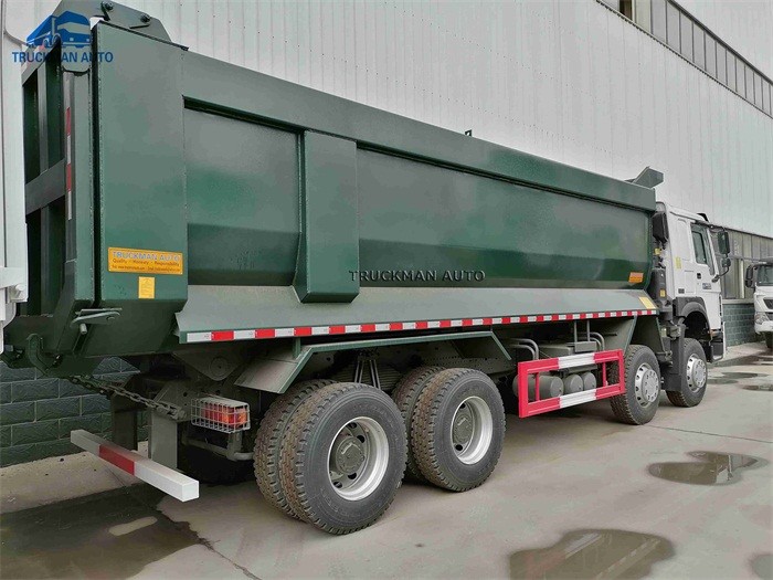 12 Wheel 50 Tons U Shape Cargo Box Howo Dump Truck 371