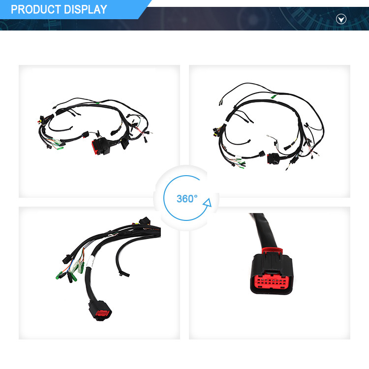 OEM Electrical Motorcycle Wire Harness Customized Length Color