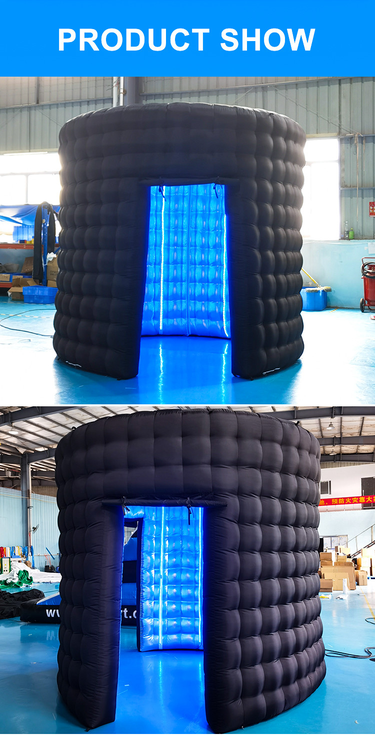 Vogue Inflatable Led Photo Booth Fabric Inflatable Sound Booth Free Logo Customization