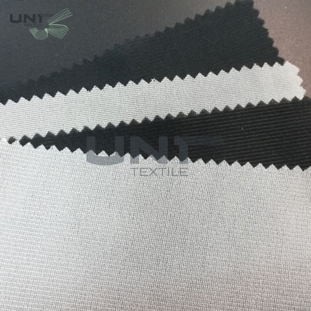 Black Color Woven Interlining Napping PA Adhesive Tricot Interlining For Suit And Jacket