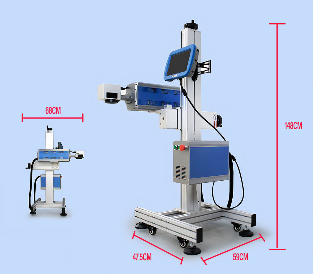 Bec Fast Online Flying CO2 Laser Marking Machine Production Date Laser Marker Plastic Label