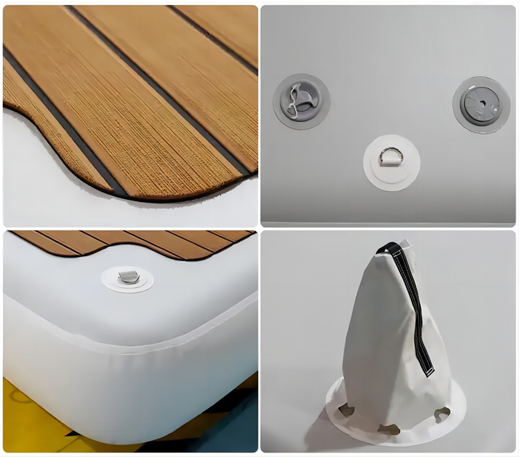 Drop Stitch Inflatable Motorboat Platform Yacht Dock Platform