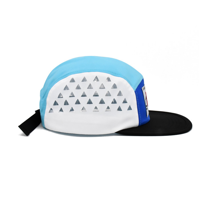 All Over Printing 5 Panel Sports Running Camper Hat OEM Rubber Printed Logo