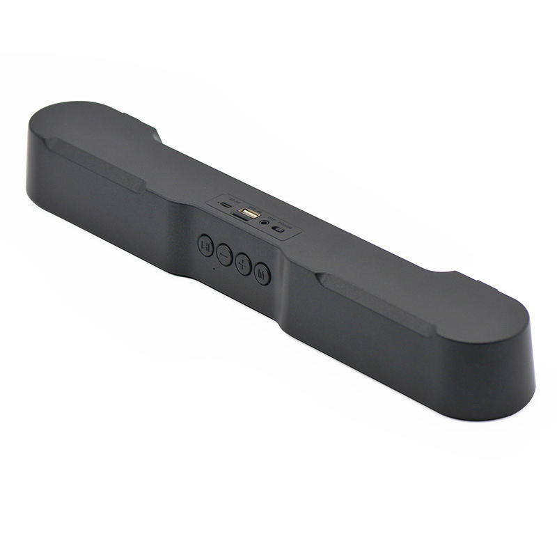 60W Wireless Wall Mounted Soundbars , Black 2.0 Channel Soundbar With Bluetooth