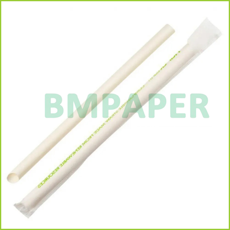 24gsm 28gsm Plain White Wrapper Paper For Drinking Straws 44MM 53MM Food Grade