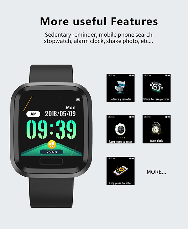 1.3inch IPS Colorful Children'S Gps Smart Wrist Watch , Sport Digital Wristband Bracelet