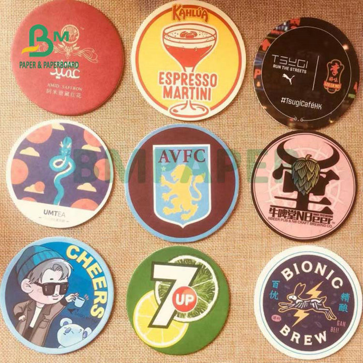 Printable 40pt 60pt Uncoated Paperboard For Making Beer Mat Board 
