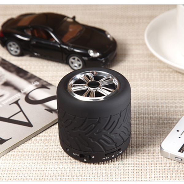 Portable bluetooth speaker in tyre shaped mini bluetooth speaker