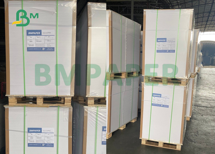 80g 400g Environmental Glossy Coated Paper Double Sides Coated Offet Printing