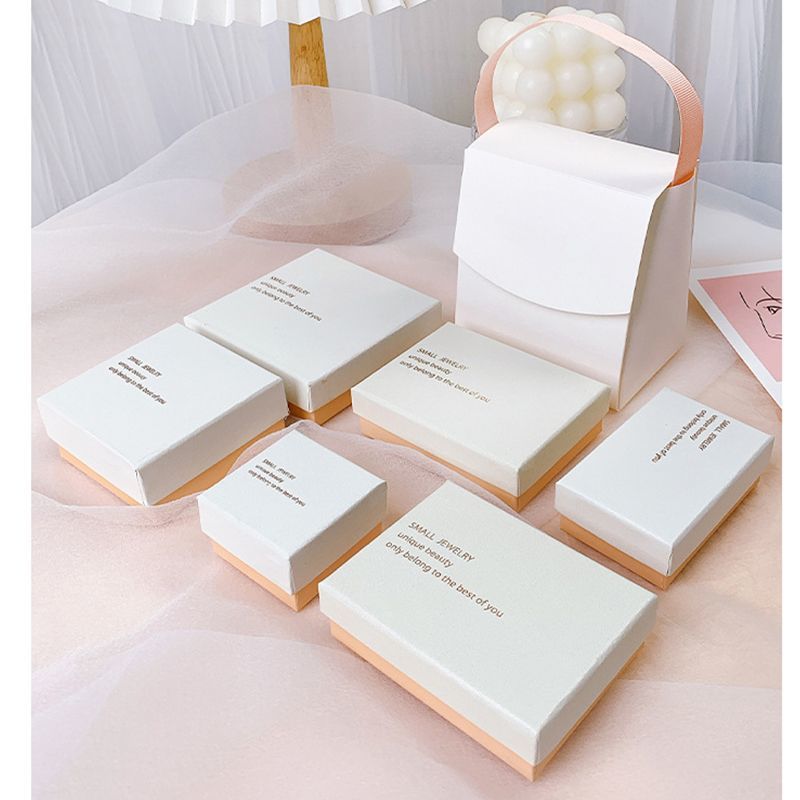 Premium Custom Logo Cardboard Genuine PU Leather Square Ring Bracelet Watch Gift Packing Jewelry Jewellery Set Packaging Display Box with EVA Foam Insert