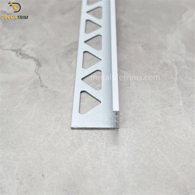 8mm 10mm 12mm Aluminum Tile Trim L Shape Custiom Thickness 0.5mm 2mm