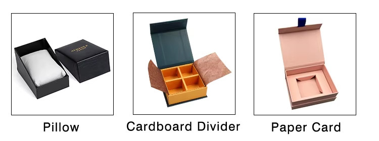 Customized Ribbon Magnets Flip Cover Jewelry Box Packaging Cardboard Paper Jewelry Box With Bow