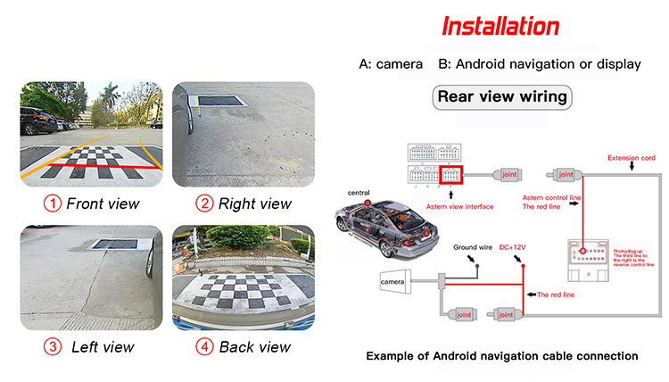 Sony 307 Navigation 360 Panoramic Car Camera All In One Waterproof