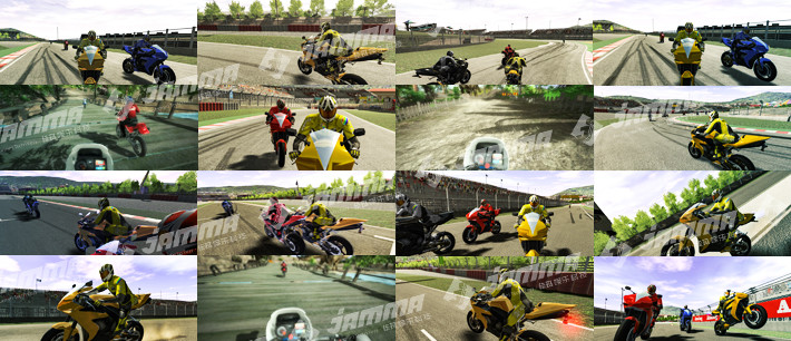 9D Virtual Reality Motorcycle Racing Simulator 3 Exclusives Games Black Yellow 24'' Monitor