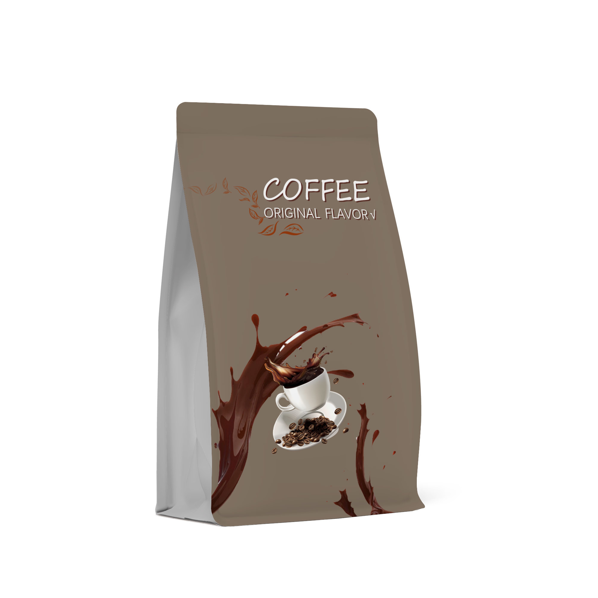Reusable Side Zipper Heat Sealable Pouches 250G Empty Coffee Beans Storage Bag