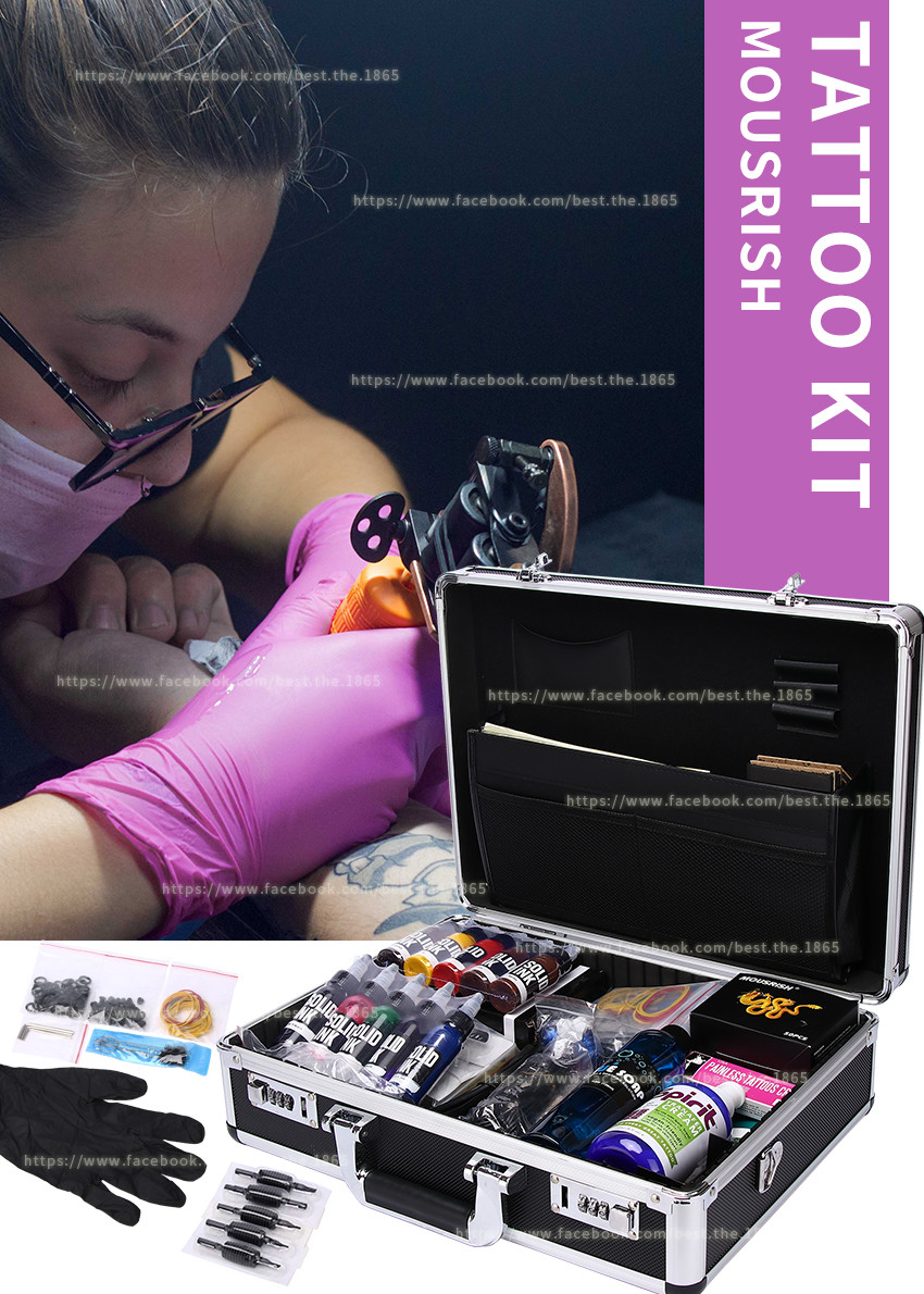 Tattoo Kit Mousrish One Box With Complete Tools Medium Size And Large Size Tattoo Box