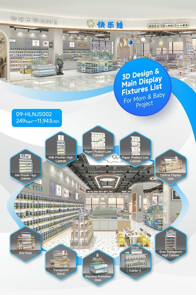 09-HLNJS002, Maternity & Baby Store in Jiangxi Jiujiang De'an covering 249 Sqm with an Approx. $11,943 Budget and 63 CBM Volume