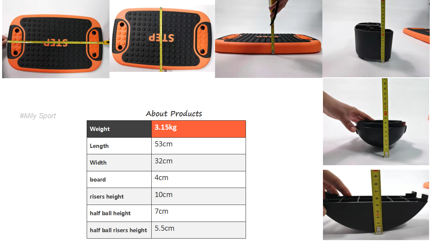 53CM 140MM Step Up Compact Aerobic Step Platform Body Fitness