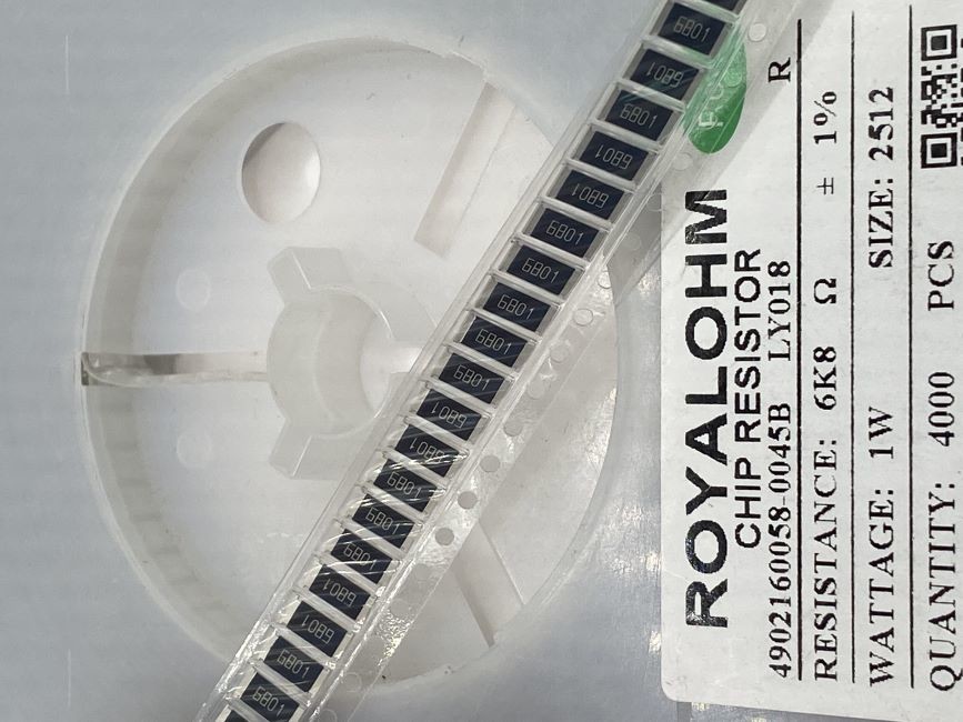 1% 1W 6k8 Ohm Resistor SMD 2512 Electronic Resistor RC2512FK-7W6K8L