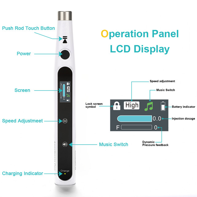 Portable Dental Anesthesia Injector Oral Jet Injector Local Anesthesia