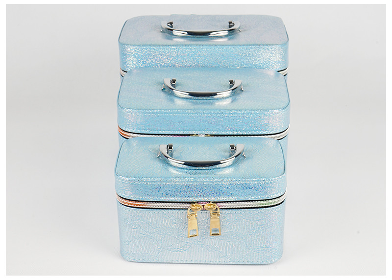 Case Shape dual Zipper Makeup Organizer Travel Bag