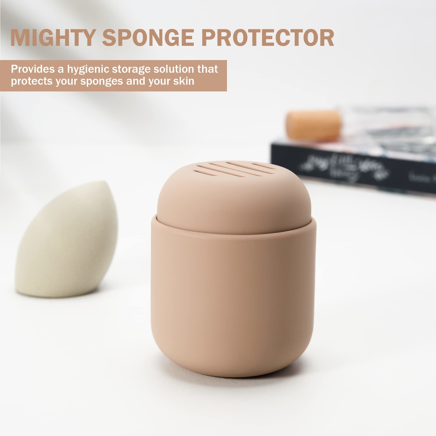 Washable Breathable Silicone Makeup Sponge Holder Beauty Sponge Blender Travel Case
