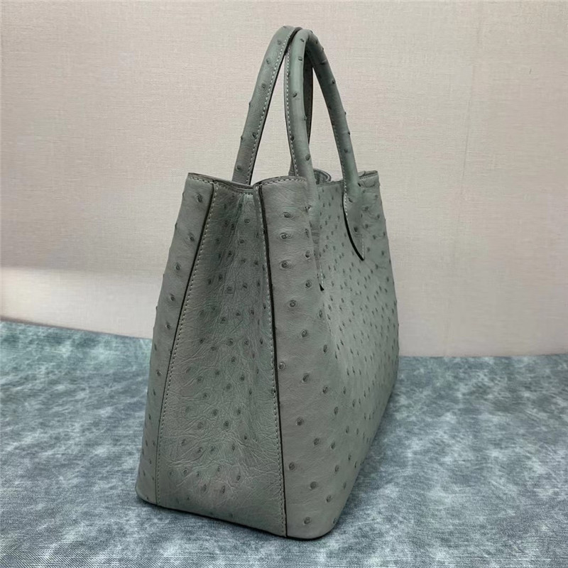 Authentic Real True Ostrich Skin Women Totes Female Handbag Genuine Exotic Leather Lady Working Purse Large Shoulder Bag