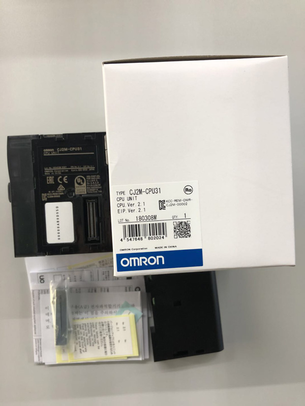 Built In EtherNet/IP Omron CJ2 PLC CPU Unit CJ2M-CPU34 30K Steps 120K Bytes 160K Words
