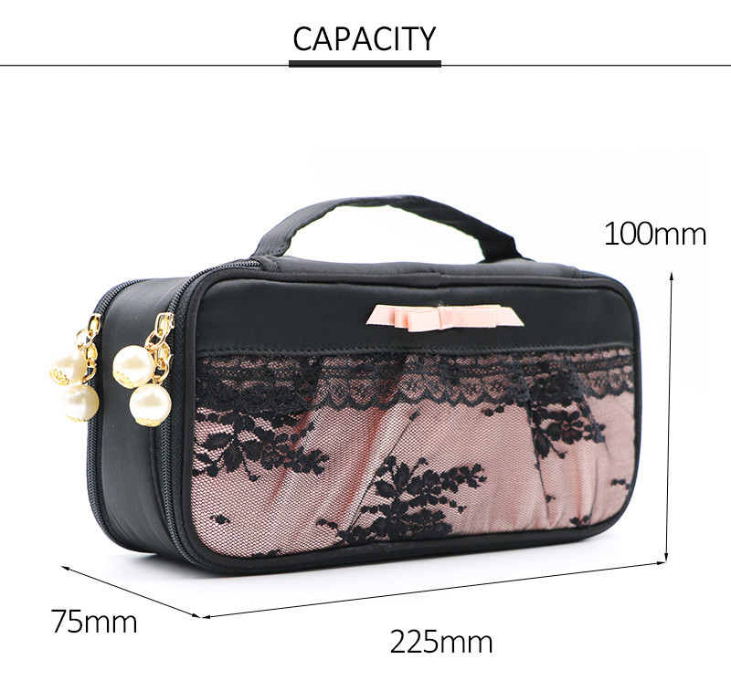 China Large Capacity Protable Travel PU Lace Cosmetic Tote Bag