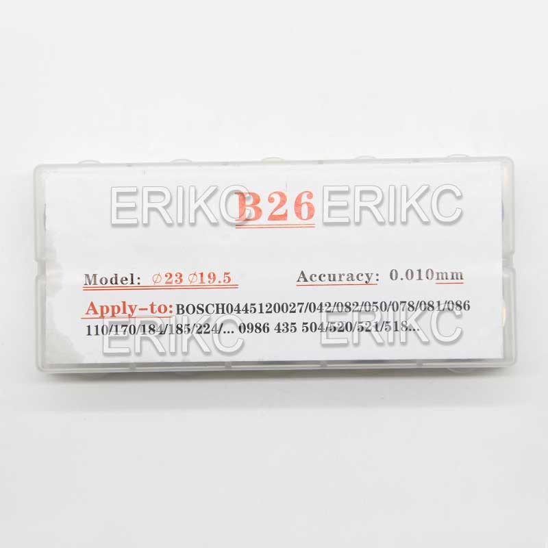 ERIKC Common Rail Lift Adjusting Shim B26 Injector Shims for Bosch Total 50 Pieces Size 1.56mm-1.60mm