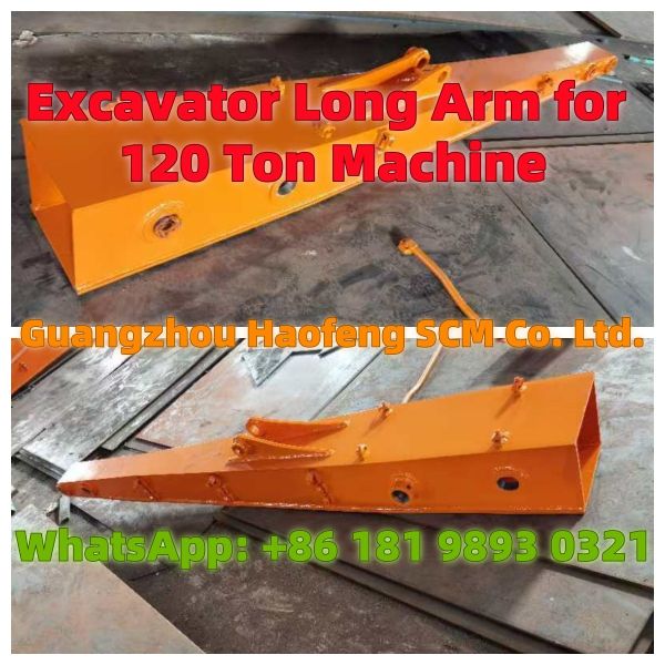 Custom 120 Ton Excavator Long Reach Boom Extended Arm 3 Meter for Demolition Dredging Projects