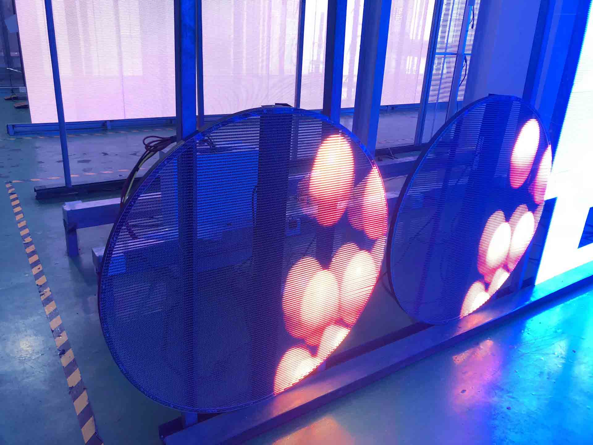 circle led transparent display