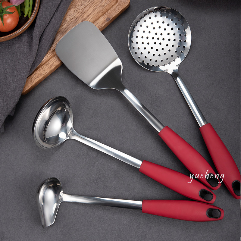 OEM Customized Cooking Tools Stainless Steel with PP+ TRP Handle Color Cookware kitchen Utensil set