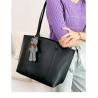 Buy cheap 28cm Women's Genuine Leather Tote Bags OEM Black Handbag Purse from wholesalers