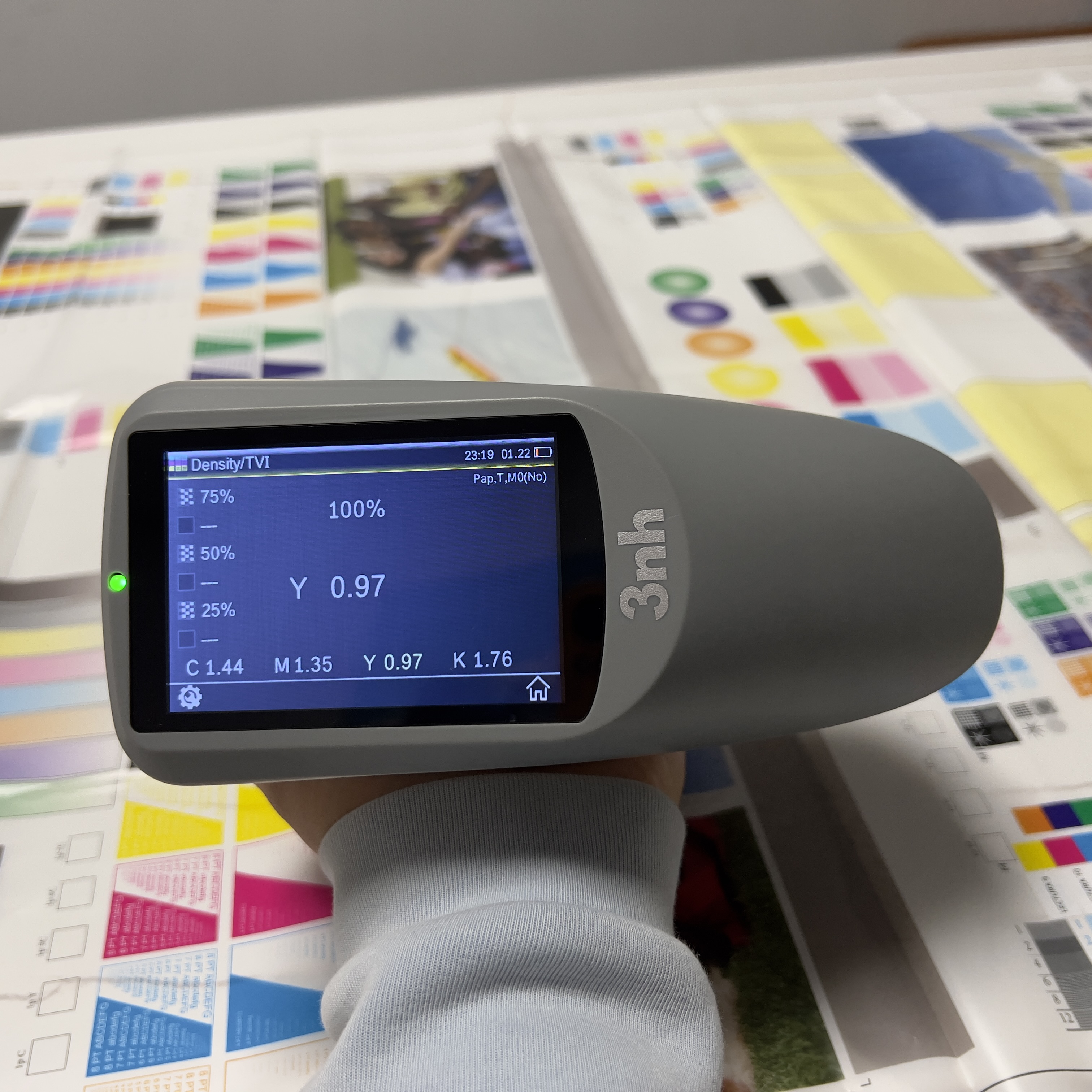 3nh YD5050 Pantone Color Scanner Cmyk Spectrodensitometer Densitometer for Printing 220V 1 Year Warranty