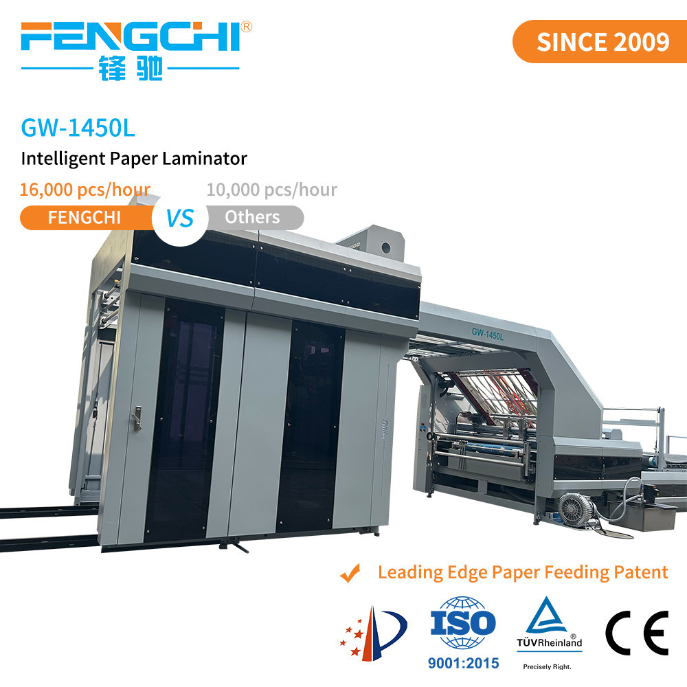 Corrugated Carton Box Automatic High Speed Paper Mounting Flute Laminating Machine
