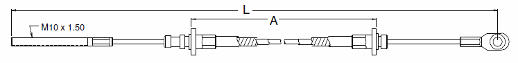 High Temperature Resistant Mechanical Control Cable Clutch Cables for FAW/Yutong Buses